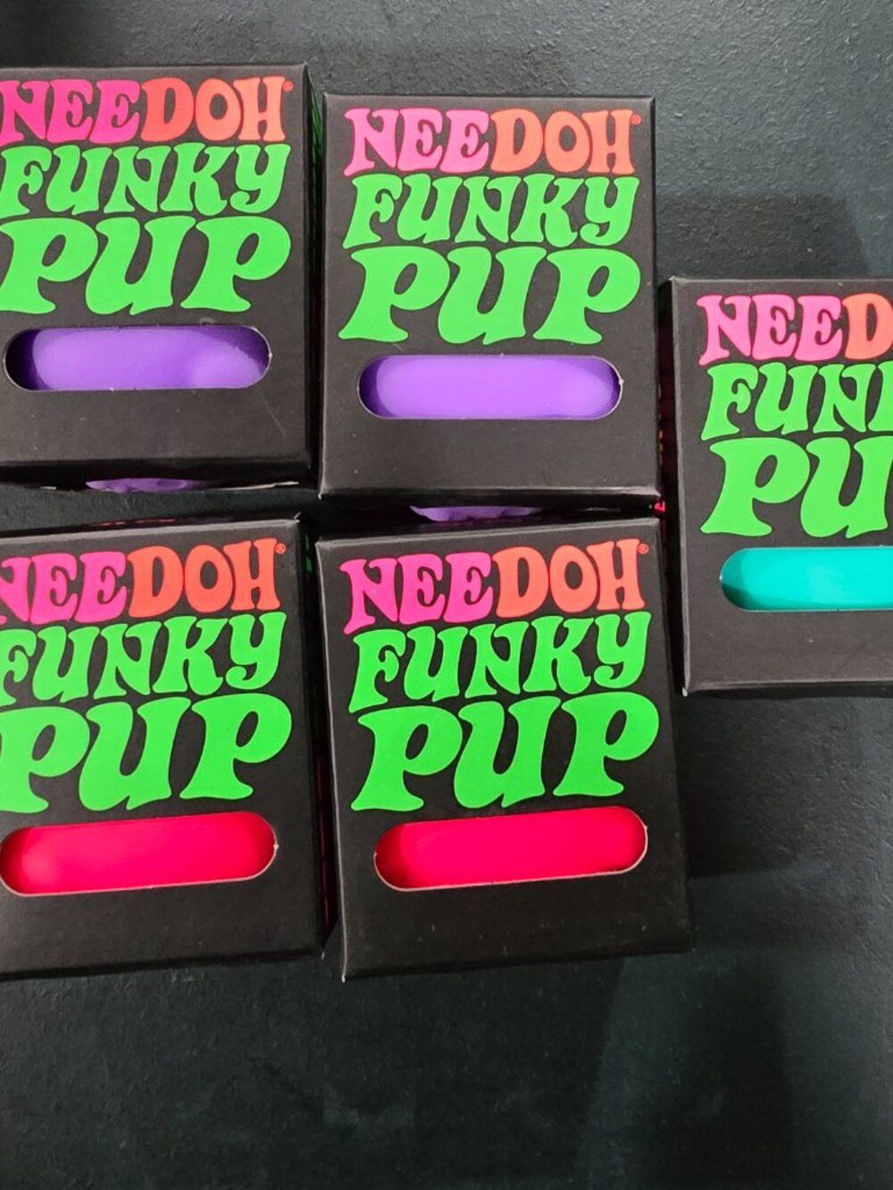 Nee Doh Funky Pup Lot Squeeze Ball Super Squish Set of 5 In Hand - Brand New!!